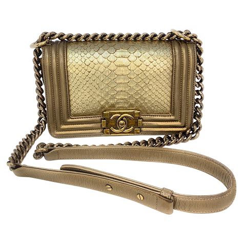 chanel boy python gold price|Chanel bags for boys.